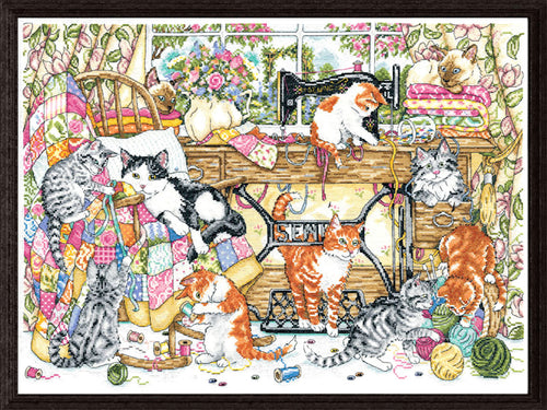 Design Works "Sew Many Kittens" Counted Cross Stitch Kit