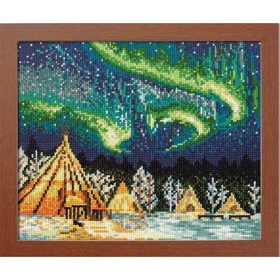 Olympus Aurora of Yellowknife (Canada) Cross Stitch Kit