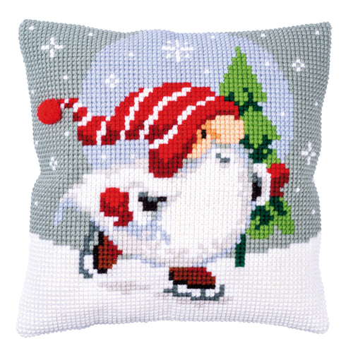 Vervaco Christmas Gnome on Ice - Needlepoint Kit