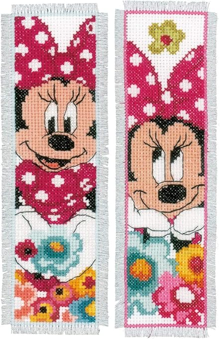 Vervaco Disney Minnie Mouse 'Daydreaming' Bookmarks Counted Cross Stitch Kit (Set of 2)